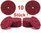 10x Nylon Mesh Abrasive Disc RED (Hard) D = 150mm COARSE Bore 13mm