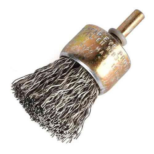 Power Brush D30x22 shank 6mm Stainless Steel Wire 0.30mm crimped