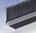 2m Aluminum 90° Profile Doorstrip Type40/8AG with black PP Treat BH60 TotalHeight TH74